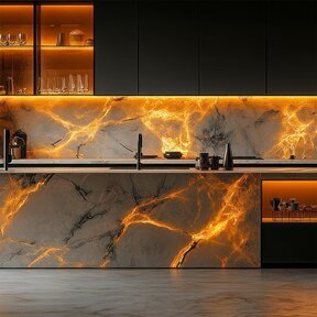 LED Sheet 25x100cm extra warm wit 2700K 48W – Koppelbare LED verlichting voor natuursteen