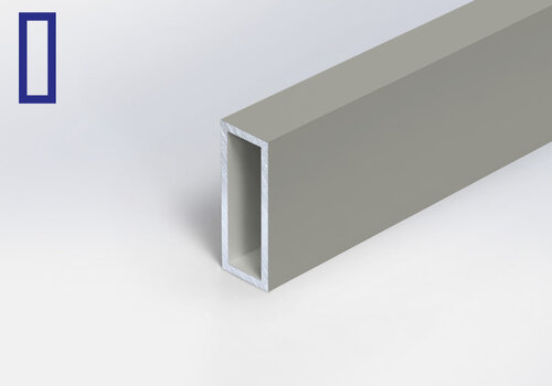 Alu-Rechteckrohre grau beschichtet in Feinstruktur (matt-grau) in RAL 7044, 7030, 1019 oder 9002 - nach maß und direkt vom Hersteller | Aluminium-Experte!