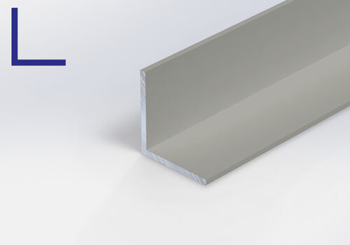 Alu-Winkel grau pulverbeschichtet, online bestellen bei Aluminium-Experte - Alu-Winkelprofil in  7044, 7030, 1019 oder 9002 - Maßgefertigt und preiswert online!