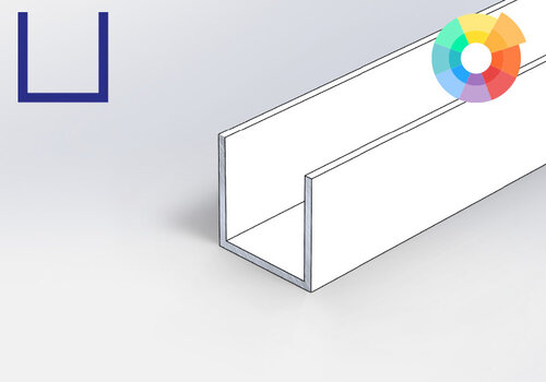 Aluminium-U-Profile feinstrukturiert beschichtet in RAL-Farbe nach Wunsch - Maßgefertigt und schnell geliefert von Aluminiumexperte.de!