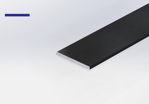Schwarze Flachprofile in RAL 9004 oder RAL 9005 - ideal für stilvolle Abdeckungen und Abschlüsse - maßgefertigt und direkt vom Hersteller | Aluminium-Experte