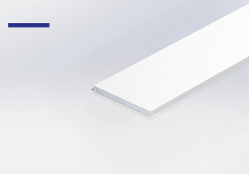 Weiße Flachprofile in RAL 9016, RAL 9010 oder RAL 9001 (Feinstruktur) - ideal für moderne Abdeckungen und Abschlüsse - direkt vom Hersteller | Aluminium-Experte