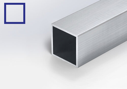 Alu-Vierkantrohr unbehandelt bei Aluminium-Experte.de | Alle Aluminium-Vierkantrohre roh / blank in silberweiß - auf Maß gefertigt und schnell geliefert!