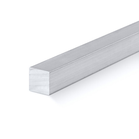 Alu Vierkantstab - 20 mm (massiv) - Stab aus Aluminium 6082 T6 (Vierkant-Vollmaterial / Vollstab)