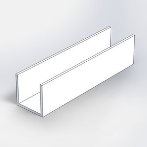 Alu U-Profil in RAL-Farbe - 30 x 30 x 30 x 2 mm