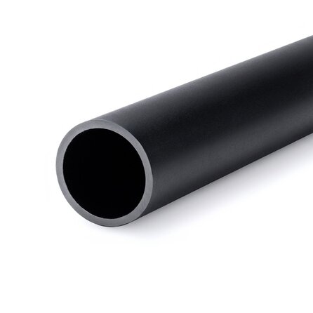 Alurohr schwarz - Ø 50 x 2,5 mm - Rundrohr aus Aluminium 6060 T6 - pulverbeschichtet in RAL 9004 oder 9005