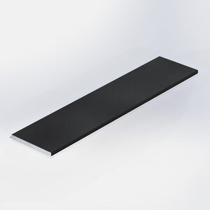 Alu Flachstange schwarz - 15 x 2 mm