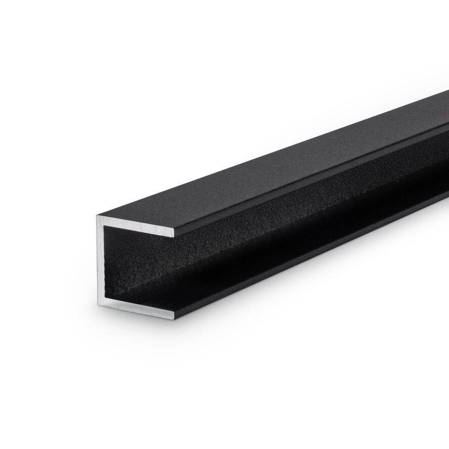 Alu U-Profil schwarz - 30 x 30 x 30 x 2 mm - Aluminium 6060 T6 - pulverbeschichtet in RAL 9004 oder 9005 - Alu-U-Profilleiste für Kantenschutz (Abschlussprofil) Alu U-Profil schwarz - 30 x 30 x 30 x 2 mm - Aluminium 6060 T6 - pulverbeschichtet in RAL 9004 oder 9005 - Alu-U-Profilleiste für Kantenschutz (Abschlussprofil)