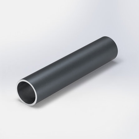 Alurohr anthrazit - Ø 35 x 3 mm - Rundrohr aus Aluminium 6060 T6 - pulverbeschichtet in RAL 7016 oder 7021