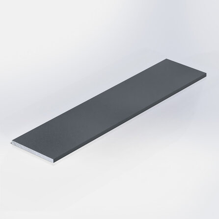 Alu Flachstange anthrazit - 25 x 3 mm (massiv) - Aluminium 6060 T6 - pulverbeschichtet in RAL 7016 oder 7021 - Alu-Leiste / Flachprofil als Abdeck- und Abschlussleiste