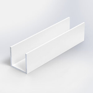 Alu U-Profil weiß - 30 x 30 x 30 x 2 mm