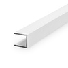 Alu U-Profil weiß - 15 x 15 x 15 x 2 mm - Aluminium 6060 T6 - pulverbeschichtet in RAL 9001, 9010 oder 9016 - Alu-U-Profilleiste für Kantenschutz (Abschlussprofil)