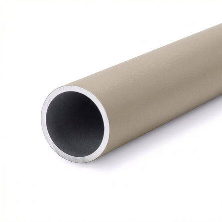 Alurohr grau - Ø 50 x 2,5 mm - Rundrohr aus Aluminium 6060 T6 - pulverbeschichtet in RAL 7030, 7044, 1019 oder 9002