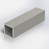Alu Vierkantrohr grau - 25 x 25 x 2 mm - Aluminium 6060 T6 - pulverbeschichtet in RAL 7030, 7044, 1019 oder 9002