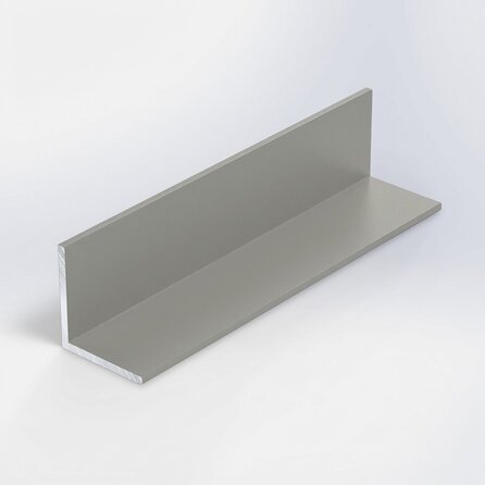 Alu Winkelprofil grau - 45 x 45 x 2 mm - Aluminium 6060 T6 - pulverbeschichtet in RAL 7030, 7044, 1019 oder 9002 - Eckleiste / Winkelleiste (für Kantenschutz / Abschluss / Abdeckung)