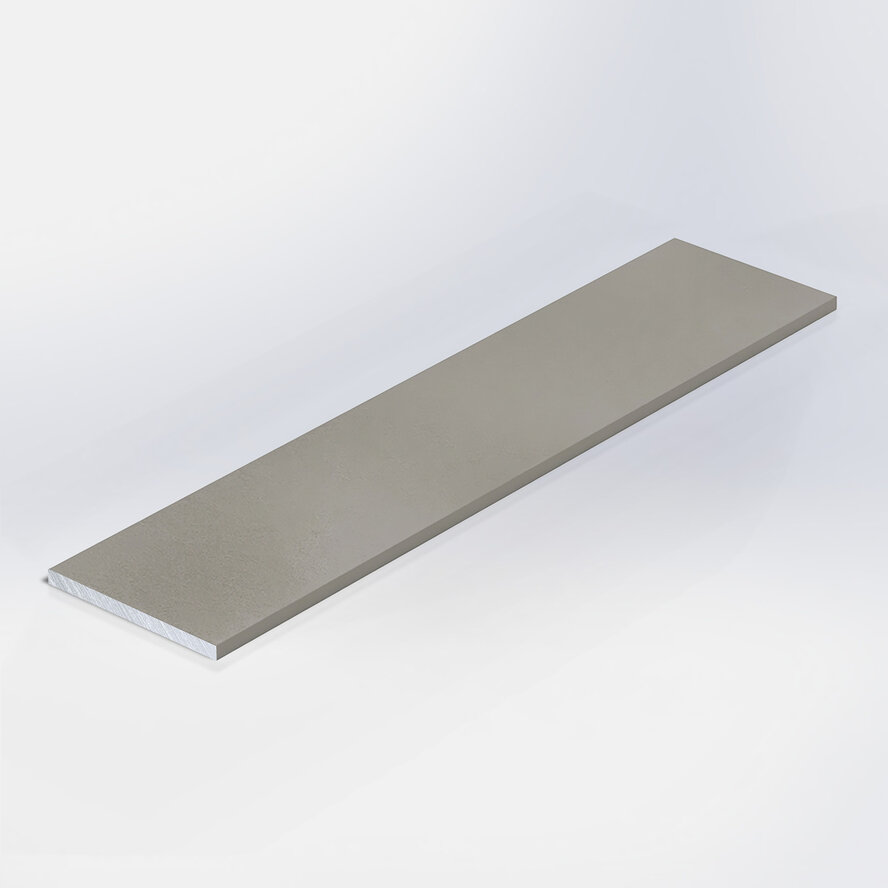 Alu Flachstange grau - 10 x 2 mm (massiv) - Aluminium 6060 T6 - pulverbeschichtet in RAL 7030, 7044, 1019 oder 9002 - Alu-Leiste / Flachprofil als Abdeck- und Abschlussleiste