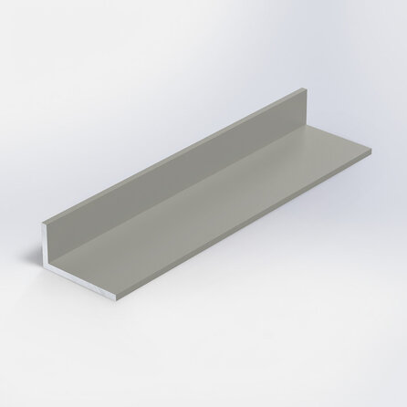 Alu L-Profil grau - 20 x 10 x 2 mm - Aluminium 6060 T6 - pulverbeschichtet in RAL 7030, 7044, 1019 oder 9002 - Alu-L-Profilleiste für Eck- und Kantenschutz (Abschluss / Abdeckung)