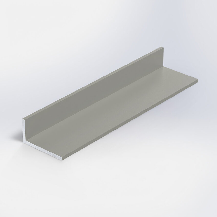 Alu L-Profil grau - 30 x 20 x 2 mm - Aluminium 6060 T6 - pulverbeschichtet in RAL 7030, 7044, 1019 oder 9002 - Alu-L-Profilleiste für Eck- und Kantenschutz (Abschluss / Abdeckung)