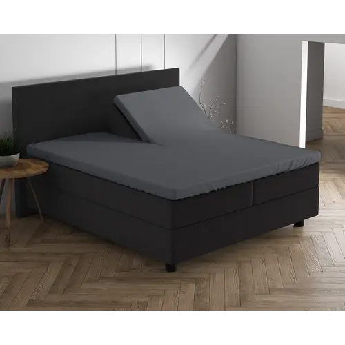 Dreamhouse Hoeslaken Splittopper Dubbel Jersey Antraciet