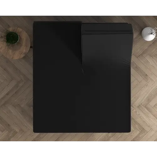 Dreamhouse Hoeslaken Splittopper Dubbel Jersey Zwart