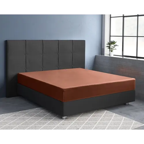 Primaviera DeLuxe Hoeslaken Satijn Bruin