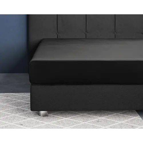 Primaviera DeLuxe Hoeslaken Satijn Zwart