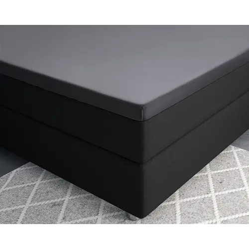 Primaviera DeLuxe Hoeslaken Topper Satijn Antraciet Primaviera DeLuxe Hoeslaken Topper Satijn Antraciet