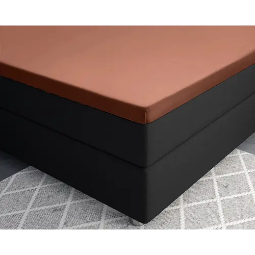 Primaviera DeLuxe Hoeslaken Topper Satijn Bruin