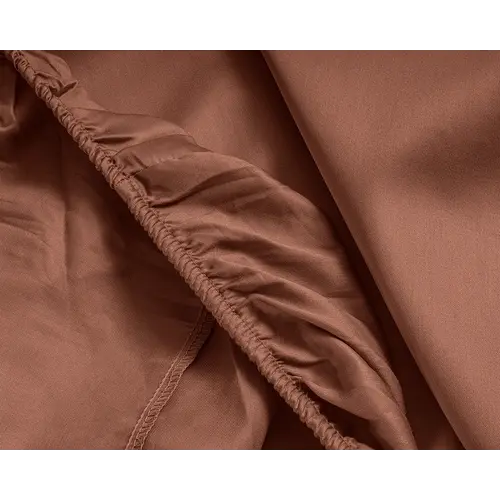 Primaviera DeLuxe Hoeslaken Topper Satijn Bruin