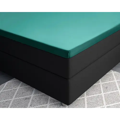 Primaviera DeLuxe Hoeslaken Topper Satijn Groen