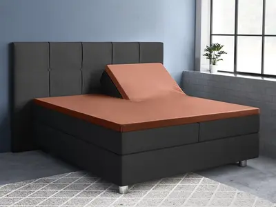 Primaviera DeLuxe Hoeslaken Splittopper Satijn Bruin Primaviera DeLuxe Hoeslaken Splittopper Satijn Bruin