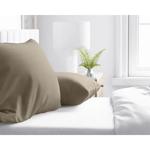 Dreamhouse Kussenslopen Flanel Taupe (2 stuks)