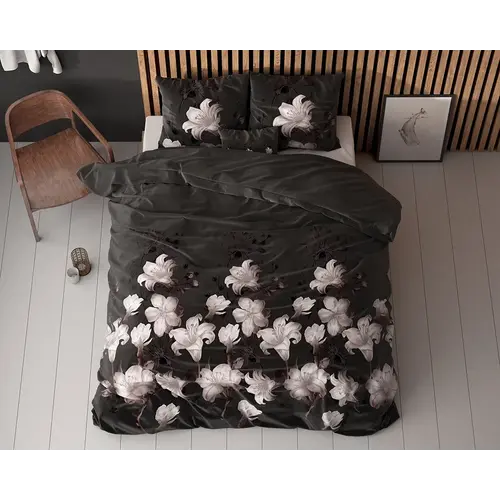 Sleeptime Dekbedovertrek Dark Flower Zwart Sleeptime Dekbedovertrek Dark Flower Zwart