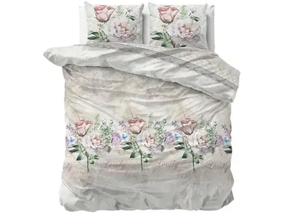 Sleeptime Dekbedovertrek Lovely Flower Beige