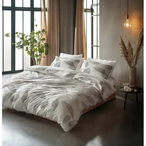 Sleeptime Dekbedovertrek Foliage Grijs Sleeptime Dekbedovertrek Foliage Grijs