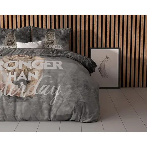 Sleeptime Dekbedovertrek Stronger Grijs Sleeptime Dekbedovertrek Stronger Grijs