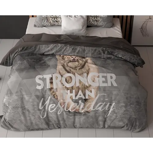 Sleeptime Dekbedovertrek Stronger Grijs Sleeptime Dekbedovertrek Stronger Grijs