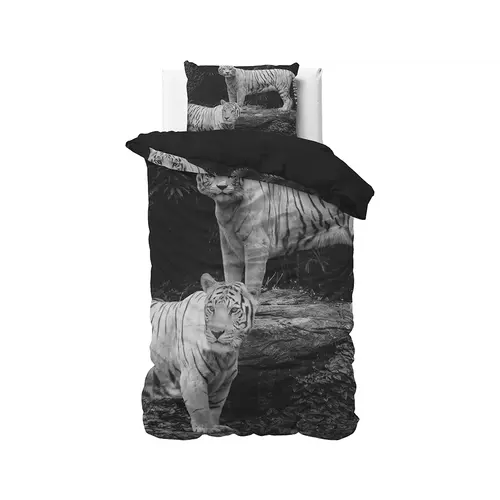 Sleeptime Dekbedovertrek Tigers Grijs Sleeptime Dekbedovertrek Tigers Grijs