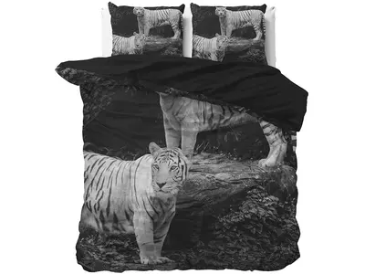 Sleeptime Dekbedovertrek Tigers Grijs