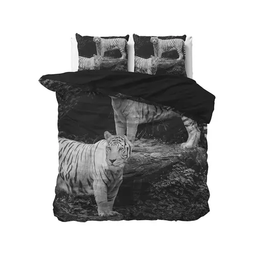 Sleeptime Dekbedovertrek Tigers Grijs