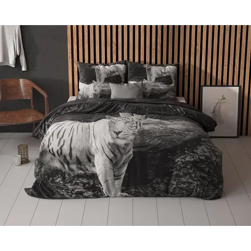 Sleeptime Dekbedovertrek Tigers Grijs Sleeptime Dekbedovertrek Tigers Grijs