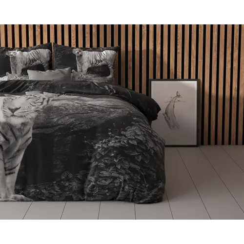 Sleeptime Dekbedovertrek Tigers Grijs Sleeptime Dekbedovertrek Tigers Grijs