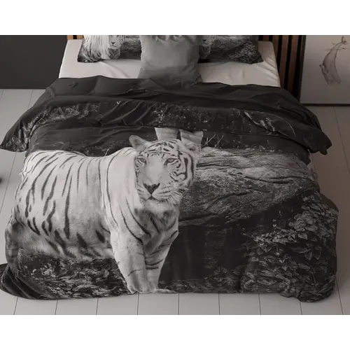 Sleeptime Dekbedovertrek Tigers Grijs Sleeptime Dekbedovertrek Tigers Grijs
