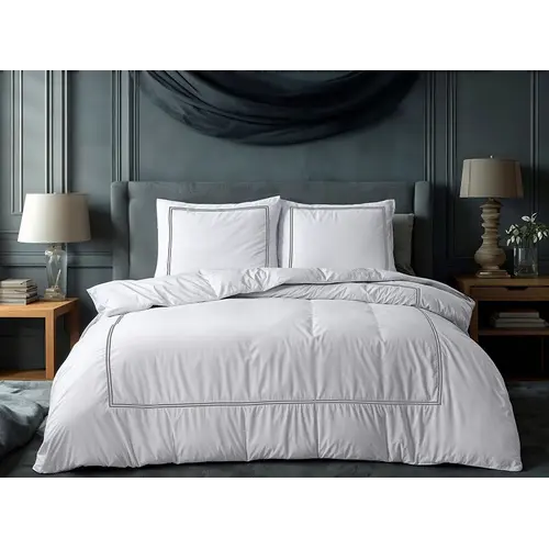 Primaviera DeLuxe Dekbedovertrek Brata Wit Grijs