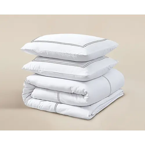 Primaviera DeLuxe Dekbedovertrek Brata Wit Grijs Primaviera DeLuxe Dekbedovertrek Brata Wit Grijs