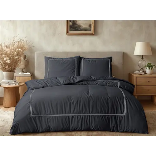 Primaviera DeLuxe Dekbedovertrek Brata Zwart Grijs