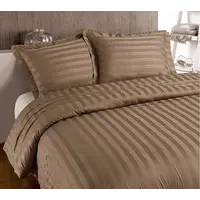 Dekbedovertrek Hotel Streep Taupe