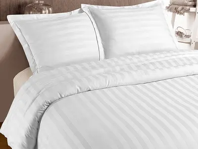 Primaviera DeLuxe Dekbedovertrek Hotel Streep Wit Primaviera DeLuxe Dekbedovertrek Hotel Streep Wit