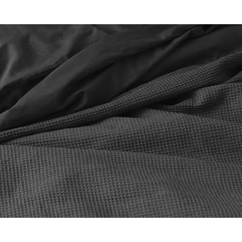 Primaviera DeLuxe Dekbedovertrek Waffle Antraciet Primaviera DeLuxe Dekbedovertrek Waffle Antraciet