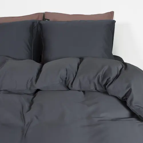 Primaviera DeLuxe Dekbedovertrek Uni Bamboe Antraciet Primaviera DeLuxe Dekbedovertrek Uni Bamboe Antraciet